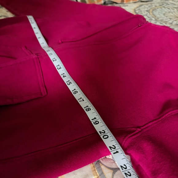 TNA Aritzia Fuchsia Sweatfleece Terry Fleece Hoodie, Boyfriend Fit, Small - Picture 7 of 10